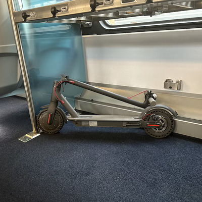 E-scooter transport on the WESTbahn in the luggage rack