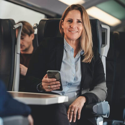 The free WESTbahn Business account - for corporate clients with business trips