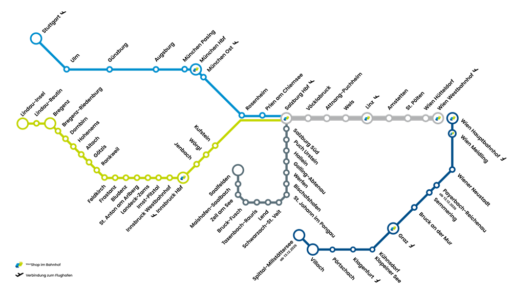 Westbahn Streckennetz 2027 Westbahn Streckennetz 2027